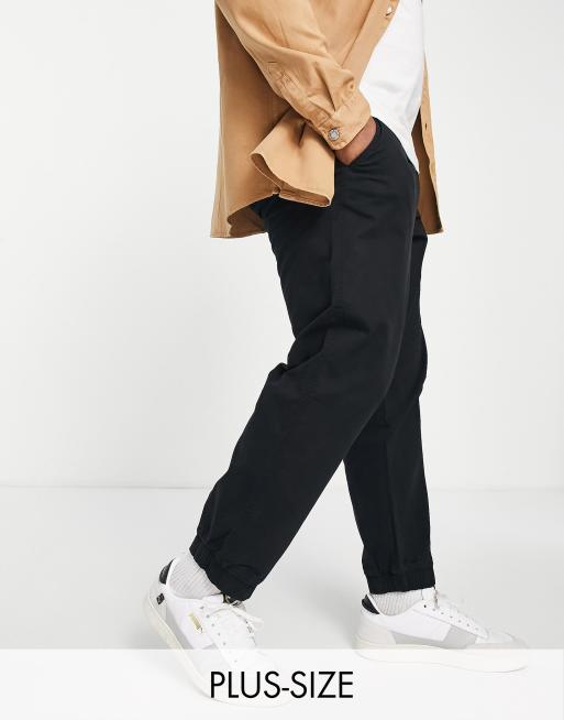 Only & Sons Plus - Chino slim con fondo elasticizzato neri