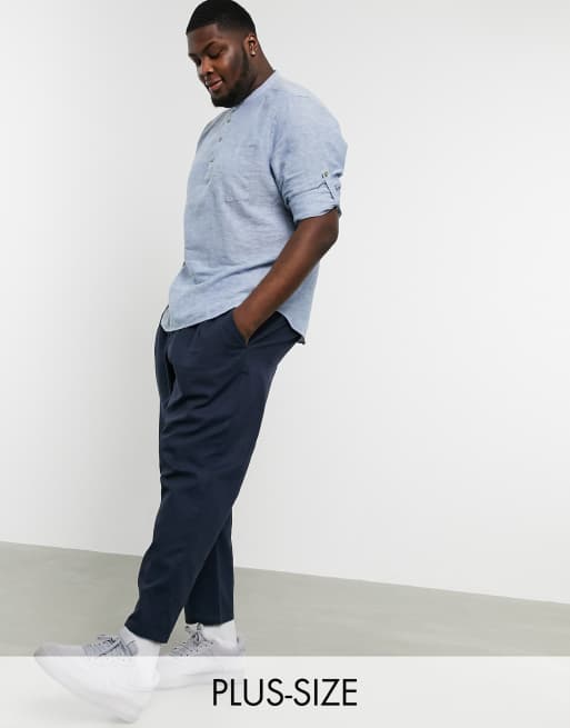 Plus size best sale navy chinos