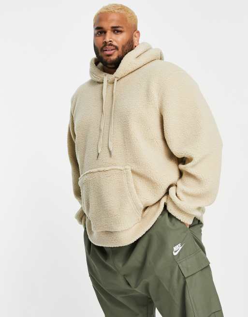 Beige discount teddy hoodie