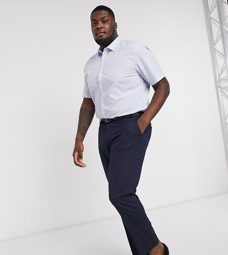 Only & Sons - Plus - Slim fit poplin-skjorte i lyseblå