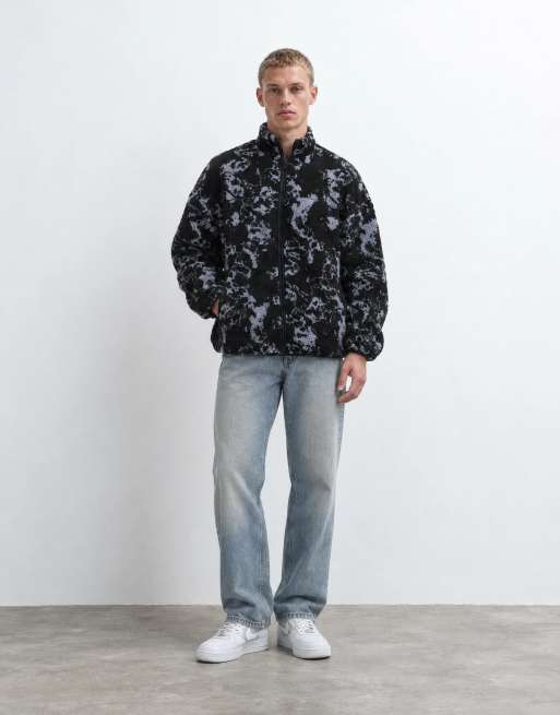 ONLY & SONS polaire oversize à imprimé abstrait noir, 10 de 10