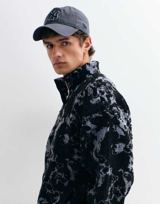 ONLY & SONS polaire oversize à imprimé abstrait noir, 3 de 10