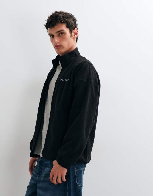 ONLY & SONS polaire oversize avec imprimé leave blank noir, 5 de 5