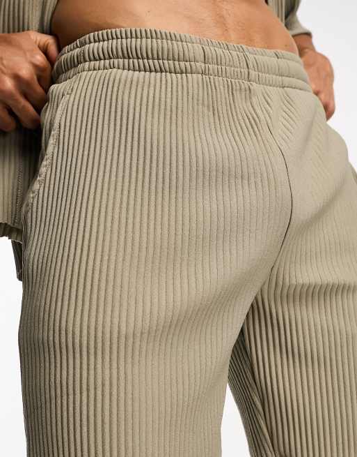 Only & Sons – Prążkowane szorty w kolorze khaki, część zestawu, 2 z 4