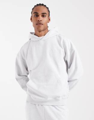 ONLY & SONS premium 400gsm heavyweight oversized fit hoodie co-ord in light grey