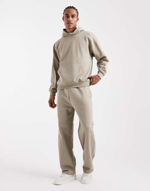ONLY & SONS – Premium – Ljusbeige, kraftig huvtröja i oversize i 400gsm, del av set, 2 av 5
