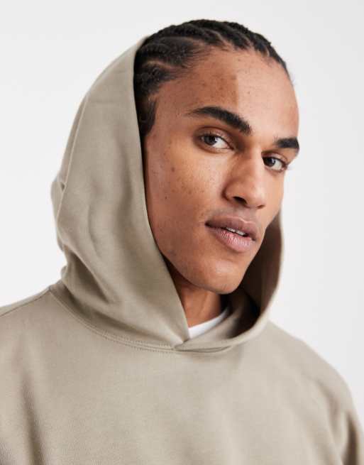 ONLY & SONS – Premium – Ljusbeige, kraftig huvtröja i oversize i 400gsm, del av set, 5 av 5
