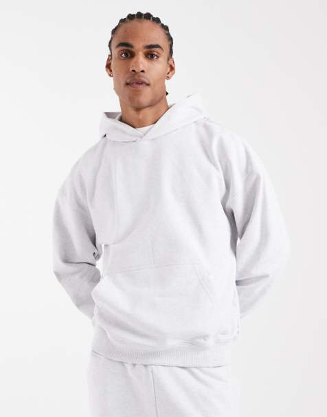 ONLY & SONS - Premium - Lysegrå oversized hættetrøje i kraftigt stof på 400gsm - Del af sæt - view 1