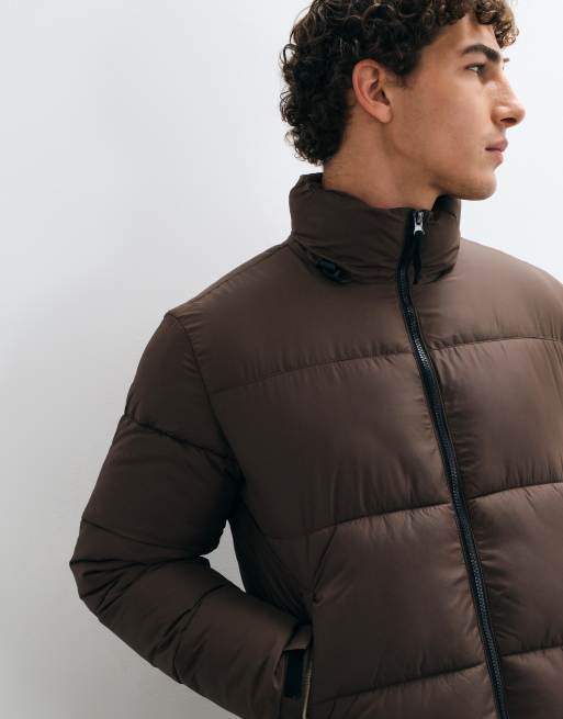 ONLY & SONS puffer jacket in chocolate, 5 of 5