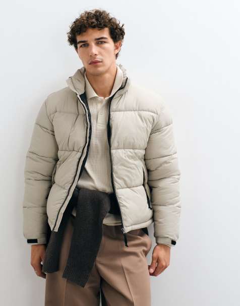 ONLY & SONS puffer jacket in cream - view 1
