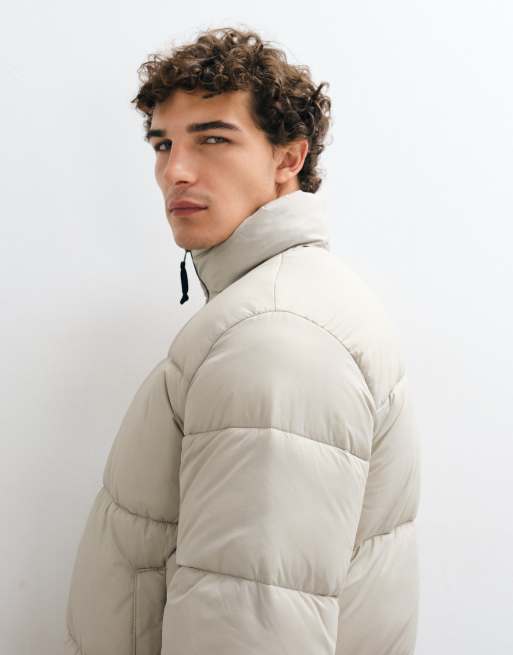ONLY & SONS puffer jacket in cream, 4 of 5