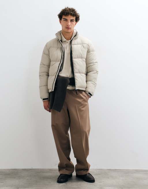 ONLY & SONS puffer jacket in cream, 5 of 5