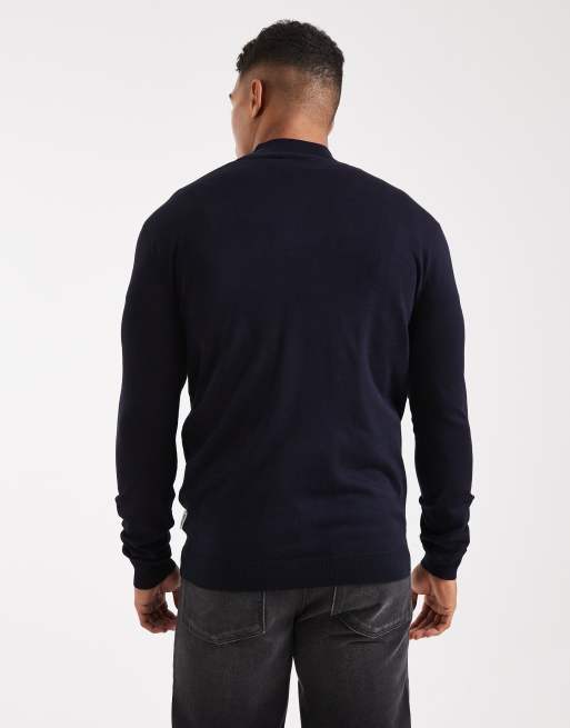 ONLY & SONS - Pull à col zippé - Bleu marine, 3 de 5
