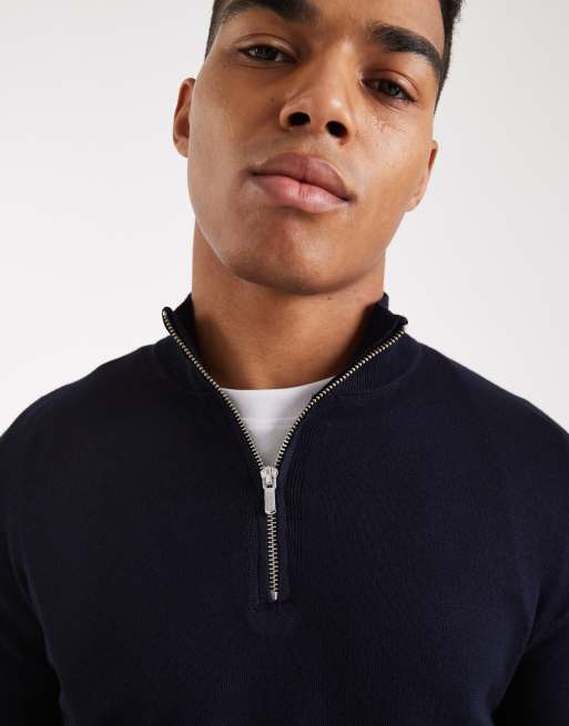 ONLY & SONS - Pull à col zippé - Bleu marine, 5 de 5