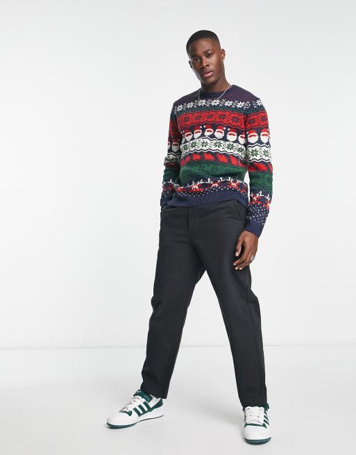 Only Sons Pull de No l motif festif Bleu ASOS