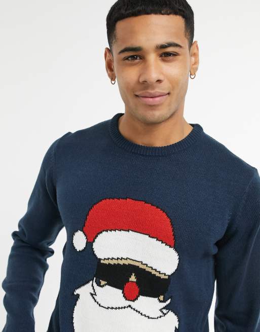 Pull de noel bleu marine new arrivals