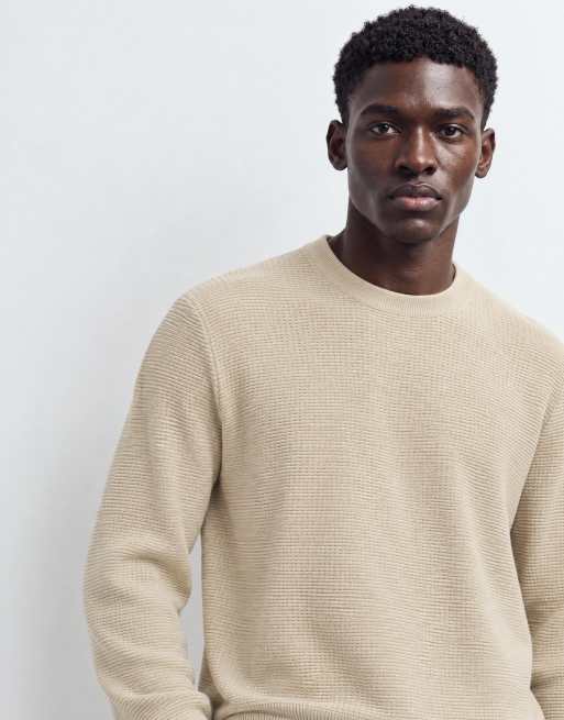 ONLY & SONS pull en maille texturée coupe regular ras de cou, pierre, 6 de 10