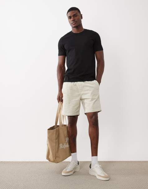 ONLY & SONS pull on corduroy shorts in cream - view 1
