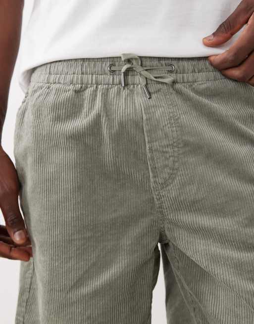 ONLY & SONS pull on corduroy shorts in sage gray, 4 of 5