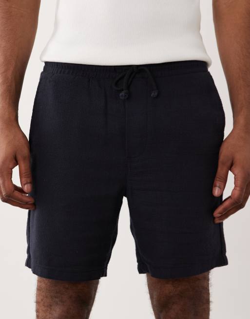ONLY & SONS pull on shorts co-ord in navy, 3 of 5