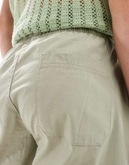 ONLY & SONS pull on twill short in sage, 2 of 5