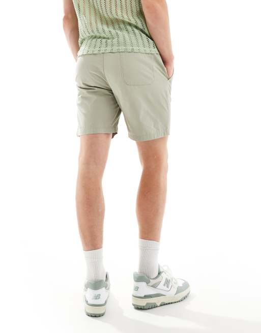 ONLY & SONS pull on twill short in sage, 3 of 5