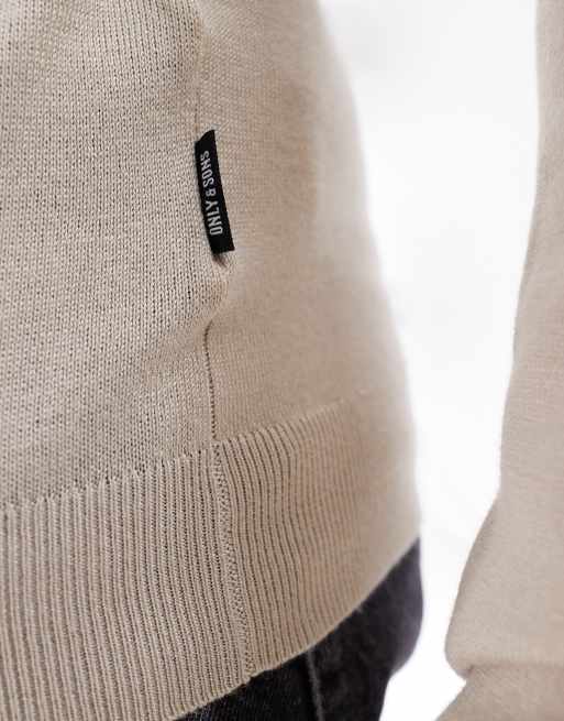Only & Sons - Pull ras de cou - Beige, 4 de 4