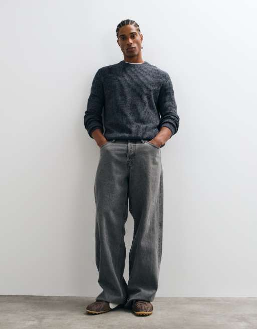 ONLY & SONS pull ras de cou bleu vintage, 2 de 5