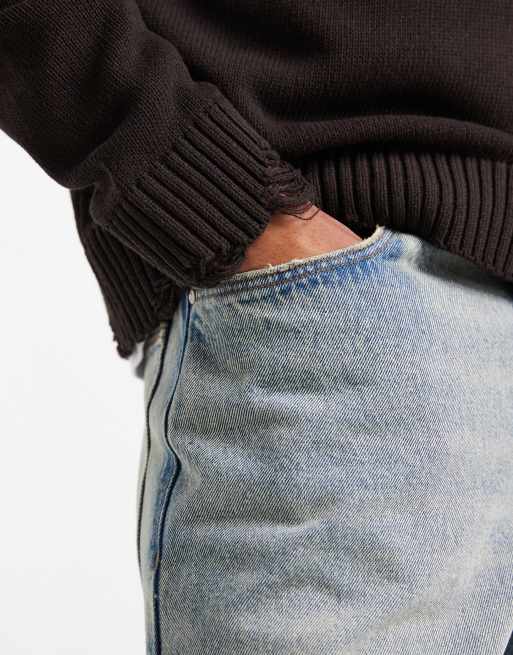 ONLY & SONS - Pull ras de cou en maille effet usé - Marron, 5 de 5