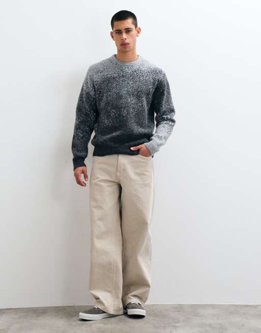ONLY & SONS Pullover mit lockerem Schnitt und Rundhalsausschnitt in Hellgrau, 2 von 10