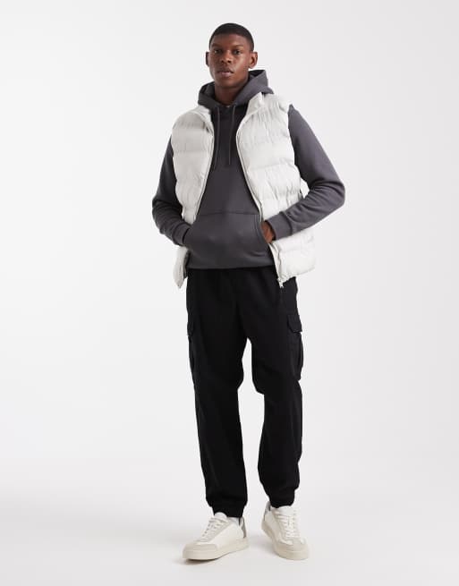 ONLY & SONS quilted gilet in light grey, 2 of 5