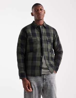 Only & Sons Quilted Jacket In Green