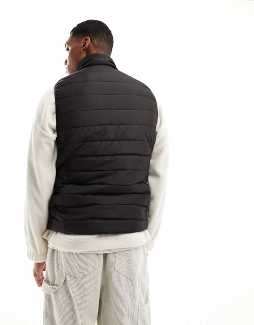 Only & Sons quilted vest in black