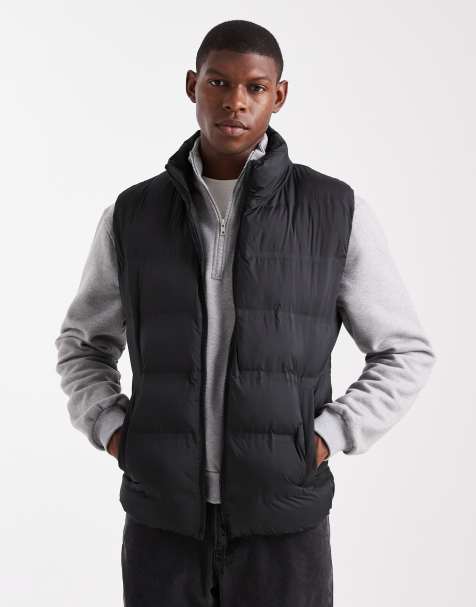 Only & Sons quilted vest in black - view 1