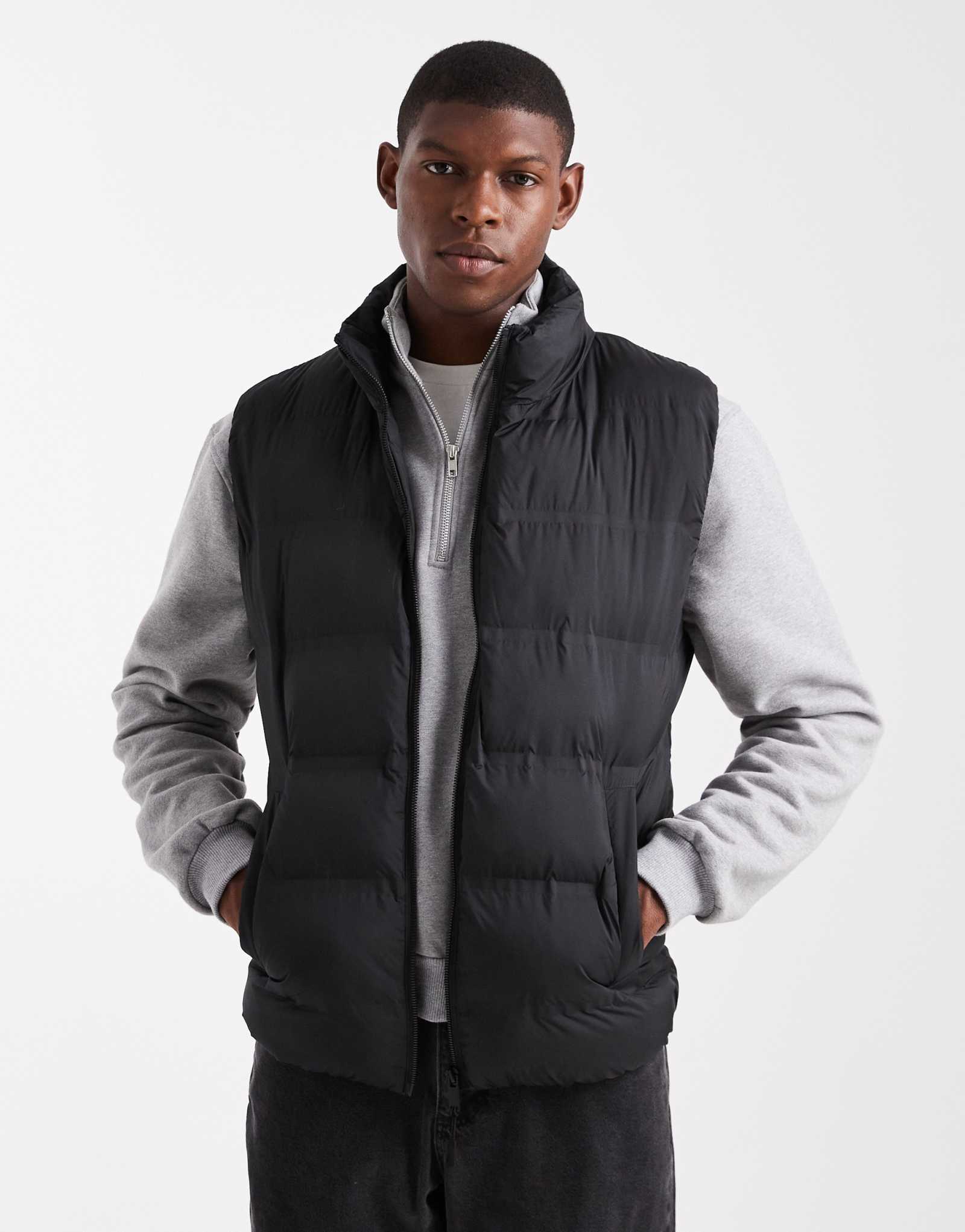 Стеганый жилет Only &Sons черного цвета