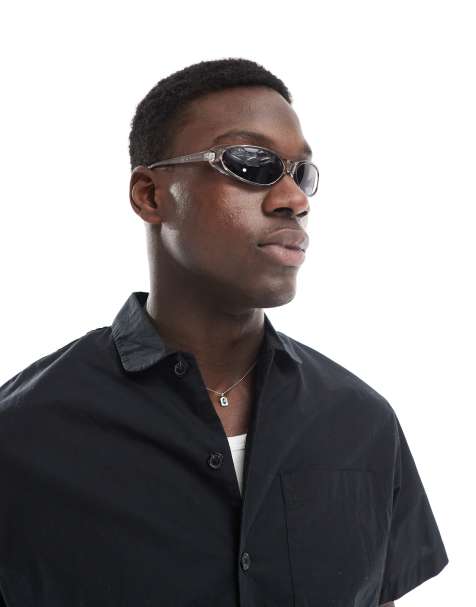 ONLY & SONS – Racer-Sonnenbrille in Grau - view 1