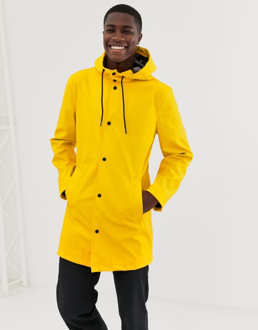 Asos yellow cheap raincoat