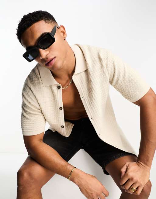 ONLY & SONS rectangle sunglasses in black