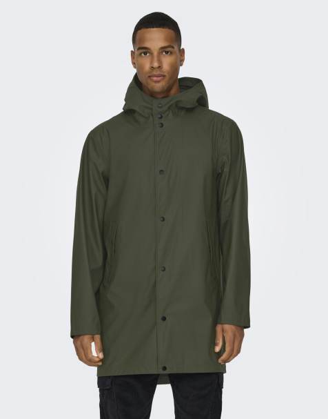 ONLY & SONS - Regenjas in bruin - view 1
