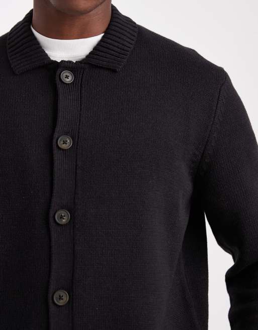 ONLY & SONS regular cardigan in black, 4 of 5