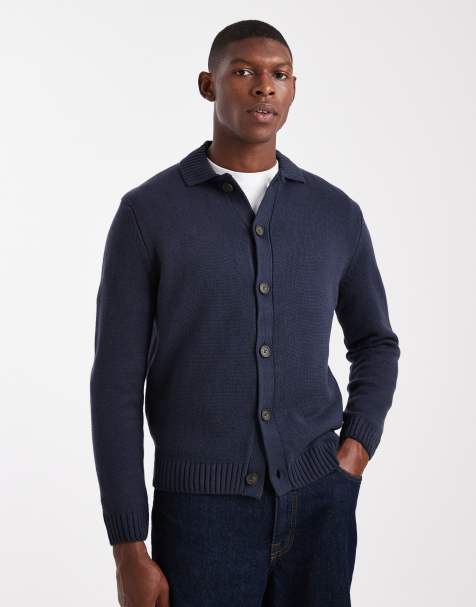 ONLY & SONS regular cardigan in navy - view 1
