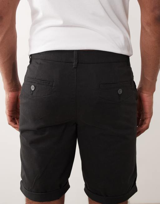 ONLY & SONS regular fit chino shorts in black, 5 of 5