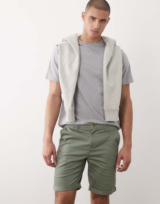 ONLY & SONS - Regular-fit chinoshorts in saliegroen, 2 van 5