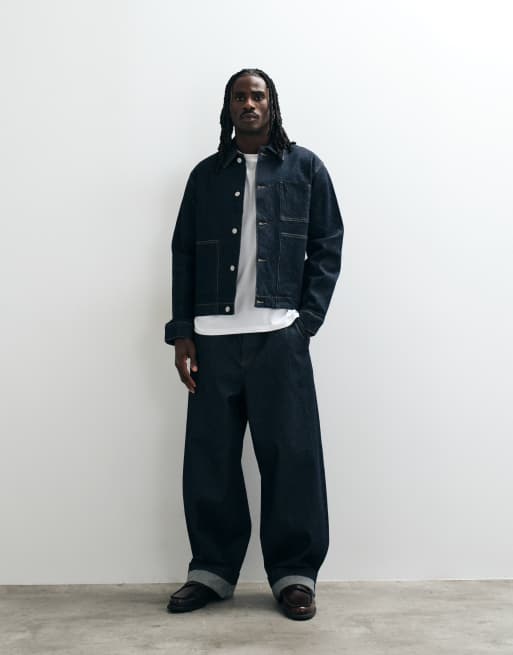 ONLY & SONS regular fit denim jacket in dark rinse, 3 of 5