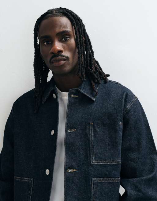 ONLY & SONS regular fit denim jacket in dark rinse, 4 of 5
