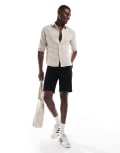 [ONLY & SONS] ONLY & SONS regular fit denim shorts in black XS Black