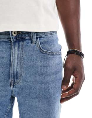 ONLY & SONS regular fit denim shorts in light blue