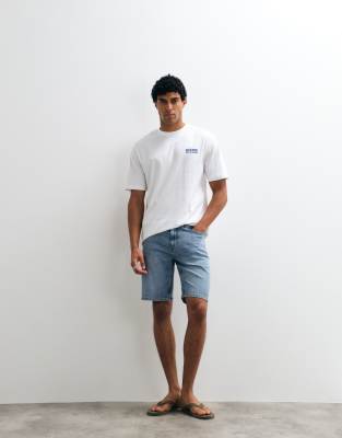 Only & Sons Regular Fit Denim Shorts In Blue
