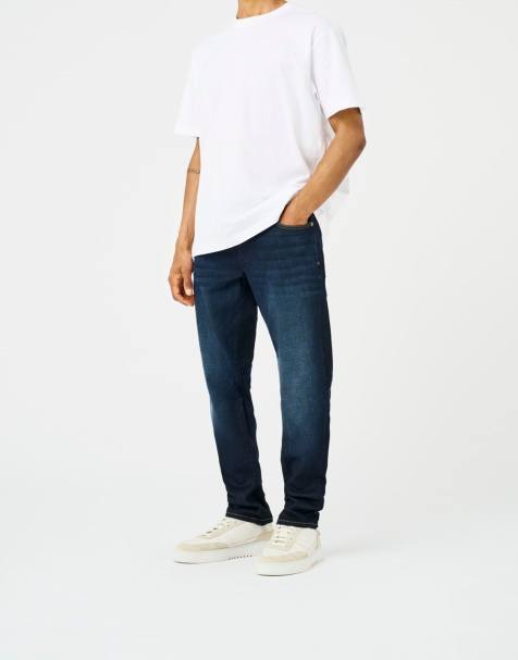 ONLY & SONS Regular fit jeans in dark blue denim