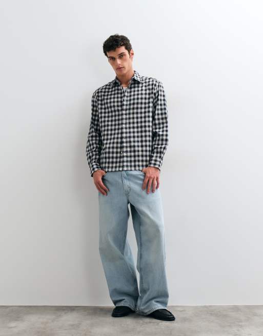 ONLY & SONS regular fit shirt in small navy check, 4 of 5